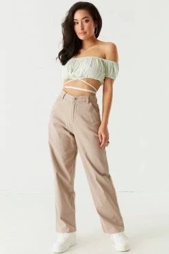 Stitches Ladies Off The Shoulder Floral Printed Milkmaid Cropped Top Tops