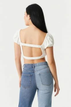 Stitches Ladies Double Band Back Cropped Milkmaid Bra Top