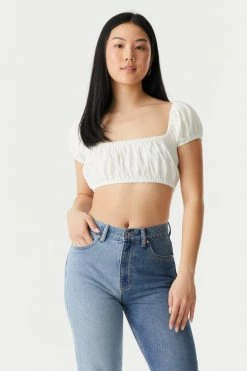 Stitches Ladies Double Band Back Cropped Milkmaid Bra Top