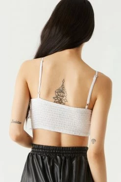 Stitches Ladies Ruched Self-Tie Satin Bralette