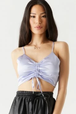 Stitches Ladies Ruched Self-Tie Satin Bralette