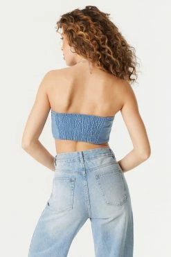 Stitches Ladies Sleeveless Cropped 90's Denim Corset