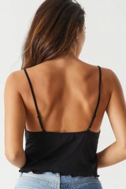 Stitches Ladies Tops Lace Lettuce Trim Cami