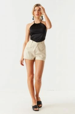 Stitches Ladies Tops Soft Self-Tie Satin Halter Top 14 Stitches Ladies Tops Soft Self-Tie Satin Halter Top