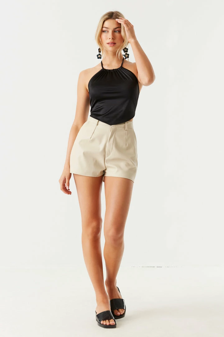 Stitches Ladies Tops Soft Self-Tie Satin Halter Top 3 Stitches Ladies Tops Soft Self-Tie Satin Halter Top