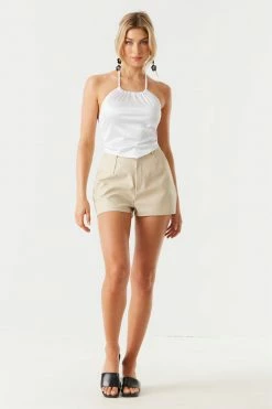 Stitches Ladies Tops Soft Self-Tie Satin Halter Top 17 Stitches Ladies Tops Soft Self-Tie Satin Halter Top