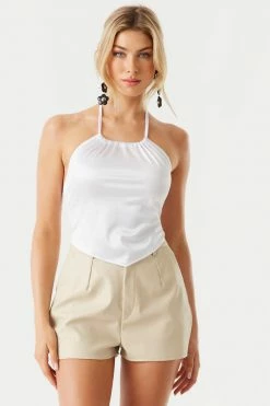 Stitches Ladies Tops Soft Self-Tie Satin Halter Top 15 Stitches Ladies Tops Soft Self-Tie Satin Halter Top