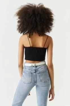 Stitches Ladies Tops Cinched Cut-Out Cropped Cami