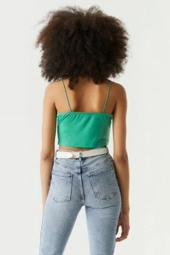 Stitches Ladies Tops Cinched Cut-Out Cropped Cami