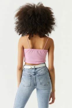 Stitches Ladies Tops Cinched Cut-Out Cropped Cami