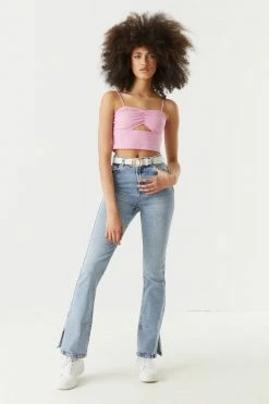 Stitches Ladies Tops Cinched Cut-Out Cropped Cami