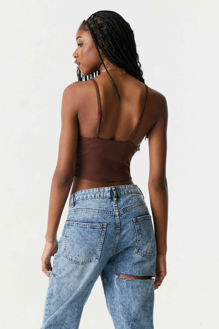 Stitches Ladies Tops Soft Ribbed Corset Tank Top 5 Stitches Ladies Tops Soft Ribbed Corset Tank Top