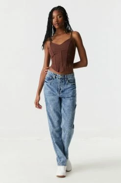 Stitches Ladies Tops Soft Ribbed Corset Tank Top 23 Stitches Ladies Tops Soft Ribbed Corset Tank Top