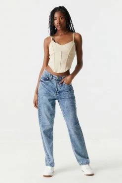 Stitches Ladies Tops Soft Ribbed Corset Tank Top 29 Stitches Ladies Tops Soft Ribbed Corset Tank Top