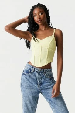 Stitches Ladies Tops Soft Ribbed Corset Tank Top 33 Stitches Ladies Tops Soft Ribbed Corset Tank Top