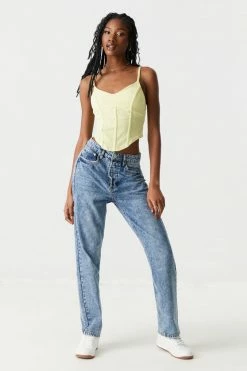 Stitches Ladies Tops Soft Ribbed Corset Tank Top 35 Stitches Ladies Tops Soft Ribbed Corset Tank Top