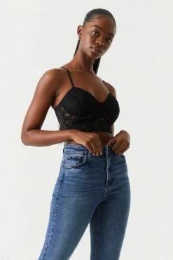 Stitches Ladies Lace Cropped Cami Corset Tops