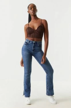 Stitches Ladies Lace Cropped Cami Corset Tops