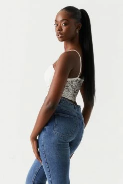 Stitches Ladies Lace Cropped Cami Corset Tops