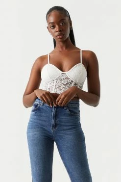 Stitches Ladies Lace Cropped Cami Corset Tops
