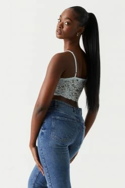 Stitches Ladies Lace Cropped Cami Corset Tops