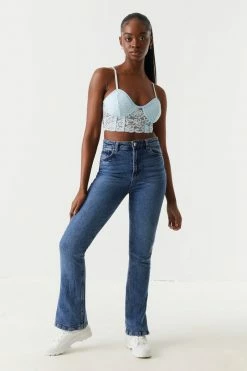 Stitches Ladies Lace Cropped Cami Corset Tops