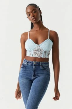 Stitches Ladies Lace Cropped Cami Corset Tops