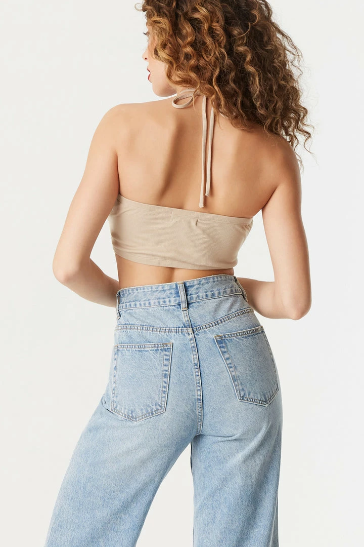 Stitches Ladies Soft Ribbed Crisscross Halter Bra Top 11 Stitches Ladies Soft Ribbed Crisscross Halter Bra Top