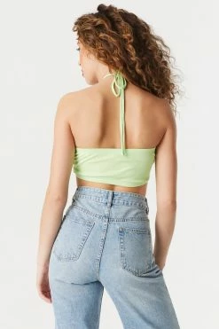 Stitches Ladies Soft Ribbed Crisscross Halter Bra Top 19 Stitches Ladies Soft Ribbed Crisscross Halter Bra Top