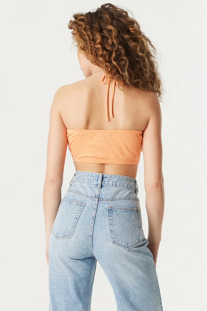 Stitches Ladies Soft Ribbed Crisscross Halter Bra Top 14 Stitches Ladies Soft Ribbed Crisscross Halter Bra Top