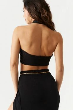 Stitches Ladies Tops Crossover High Neck Wrap Bra Top