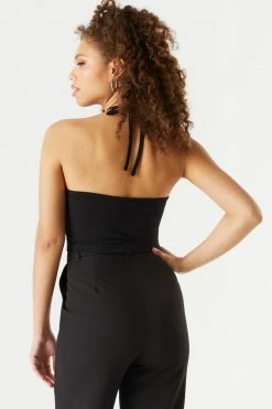 Stitches Ladies Tops Everyday Basic Halter Neck Cropped Top