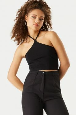 Stitches Ladies Tops Everyday Basic Halter Neck Cropped Top