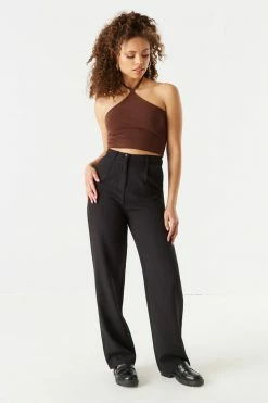 Stitches Ladies Tops Everyday Basic Halter Neck Cropped Top
