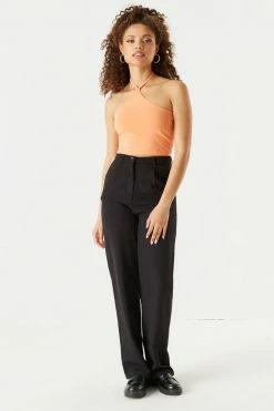 Stitches Ladies Tops Everyday Basic Halter Neck Cropped Top