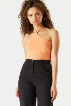 Stitches Ladies Tops Everyday Basic Halter Neck Cropped Top