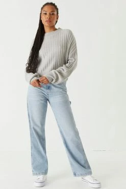 Stitches Ladies Oversized Ribbed Knit Sweater
