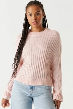 Stitches Ladies Oversized Ribbed Knit Sweater