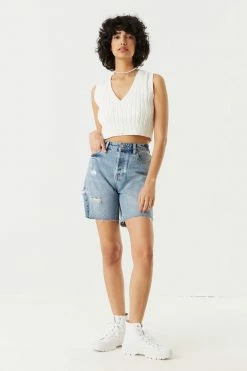 Stitches Ladies Cable Knit V-Neck Sweater Vest Sweaters