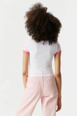 Stitches Ladies Cute Vibes Graphic Cropped T-Shirt