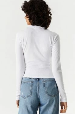 Stitches Ladies Tops Soft Collared Ruched Tie-Front Long Sleeve Top 14 Stitches Ladies Tops Soft Collared Ruched Tie-Front Long Sleeve Top