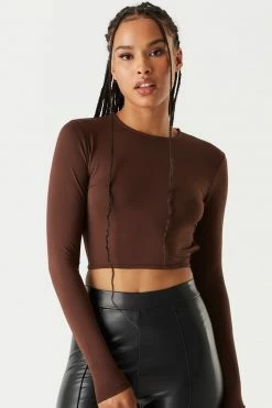 Stitches Ladies Self-Tie Back Cut-Out Cropped Top Tops