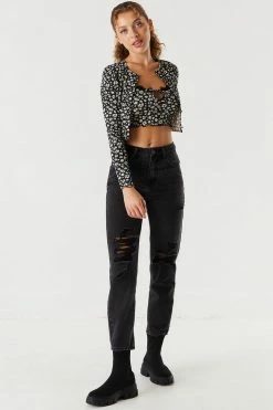 Stitches Ladies Soft Floral Printed Ribbed Cardigan With Cropped Lace Trim Cami Twin Set Tops 10 Stitches Ladies Soft Floral Printed Ribbed Cardigan With Cropped Lace Trim Cami Twin Set Tops