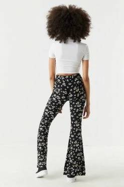 Stitches Ladies High-Rise Flower Printed Flare Pant