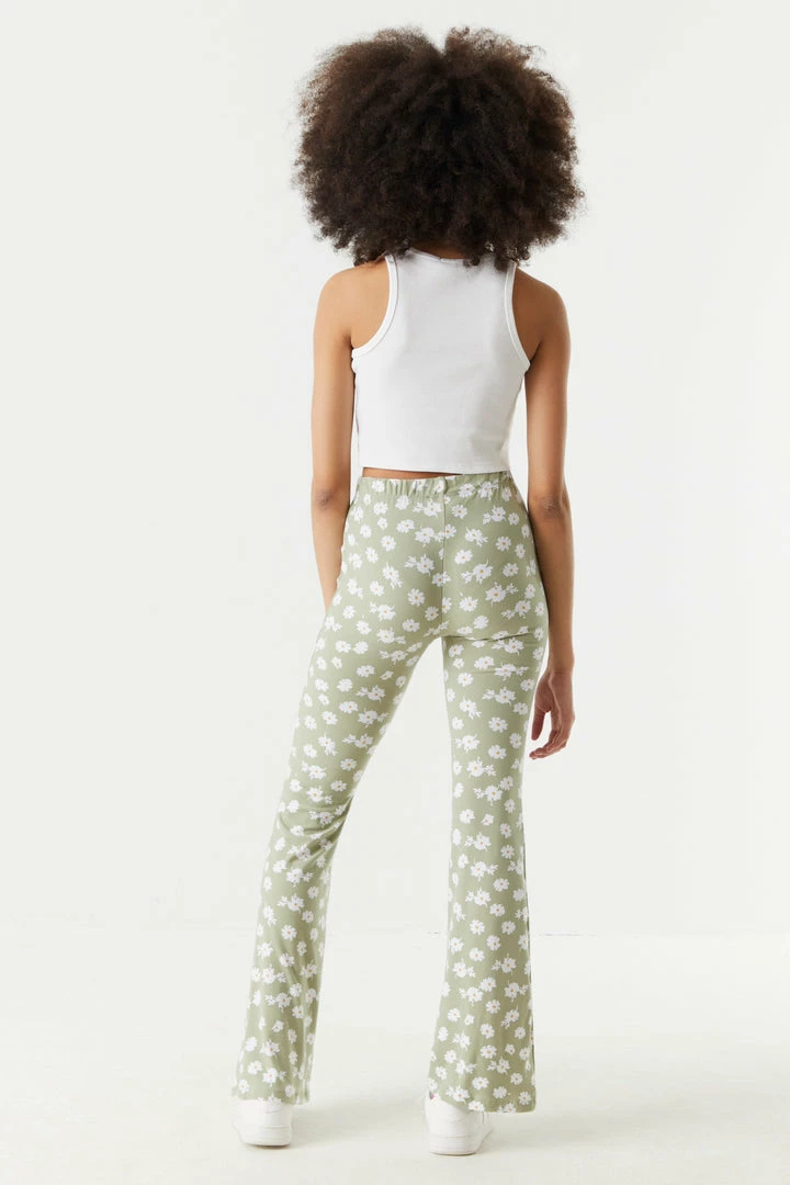 Stitches Ladies Bottoms High-Rise Daisy Printed Flare Pant 3 Stitches Ladies Bottoms High-Rise Daisy Printed Flare Pant