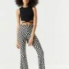 Stitches Ladies High-Rise Checkered Flare Pant Bottoms