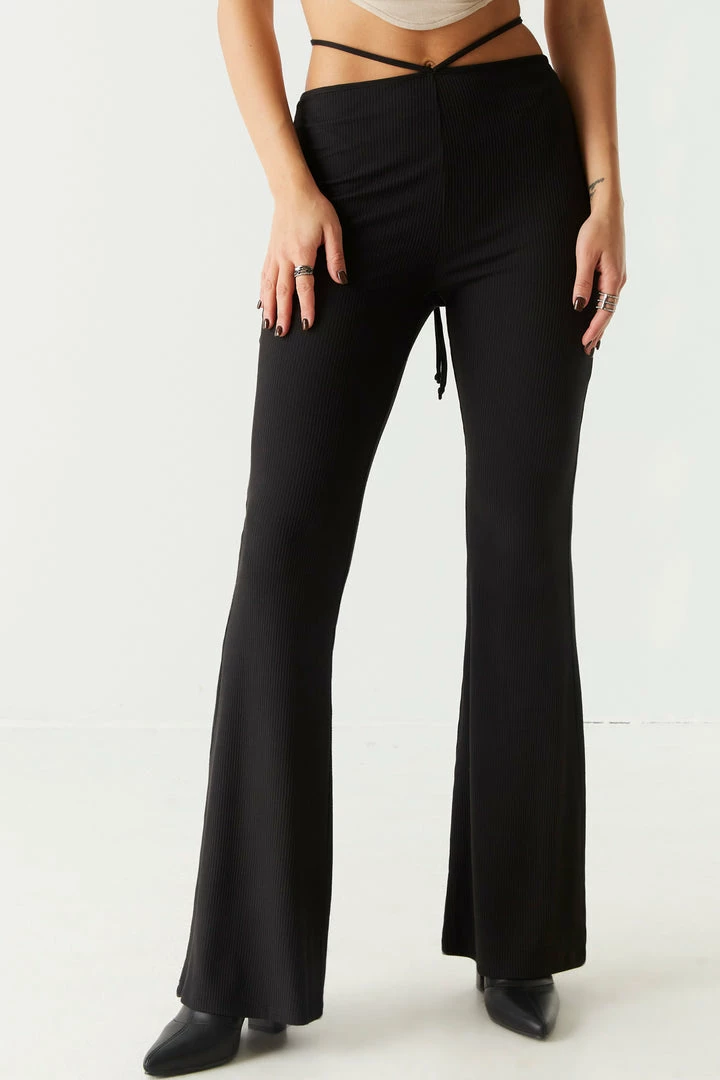 Stitches Ladies Soft Tie-Back Flare Pant 5 Stitches Ladies Soft Tie-Back Flare Pant