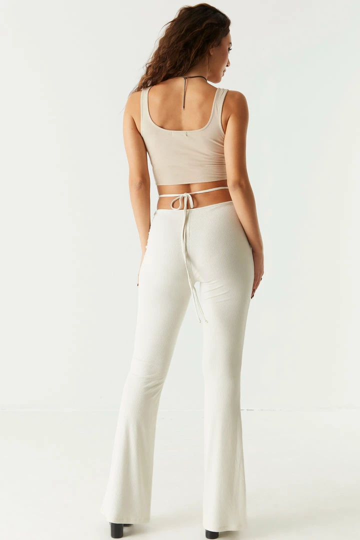 Stitches Ladies Soft Tie-Back Flare Pant 9 Stitches Ladies Soft Tie-Back Flare Pant