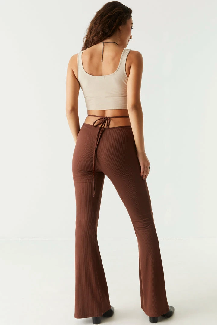 Stitches Ladies Soft Tie-Back Flare Pant 3 Stitches Ladies Soft Tie-Back Flare Pant