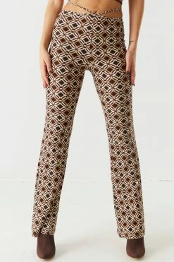 Stitches Ladies Soft Printed Tie-Back Flare Pant
